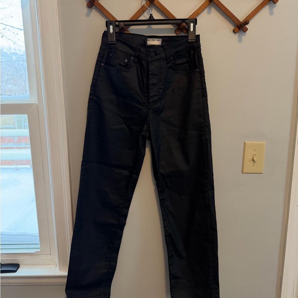 We The Free Faux Leather Straight Pants